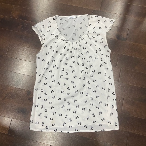 Loose white/black blouse - Picture 3 of 7